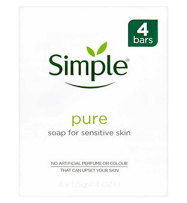 Simple Pure Soap Bar for Sensitive Skin 4 x 125g Review