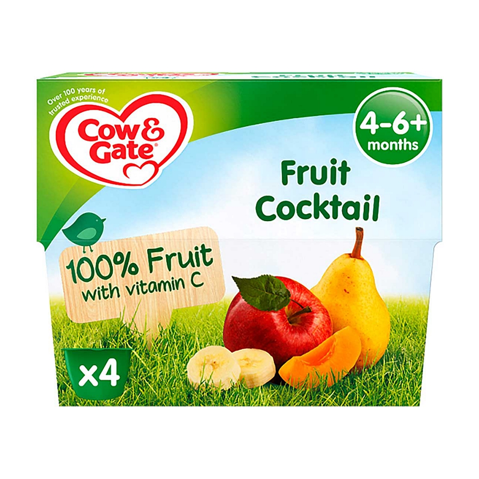 Cow and Gate 100 Fruit Fruit Cocktail 4x100g   Boots