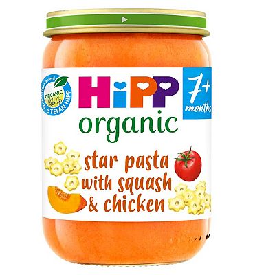 HiPP Organic Star Pasta with Sweet Squash & Chicken 7+ Months 190g
