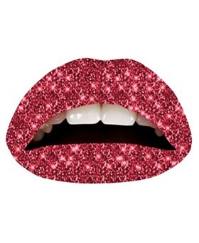 Violent Lips Red Glitteratti Temporary Lip Tattoos Pk  Boots