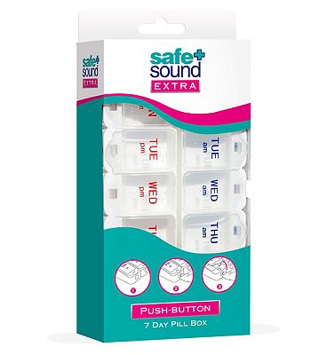 Safe & Sound extra push-button large 7 day pill box with braille Review