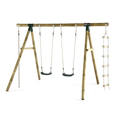 Plum Gibbon Wooden Garden Swing Set Review