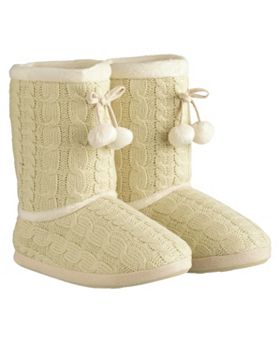Buy So Snug Cable Knit Boot Slippers - Ladies accessories - Boots