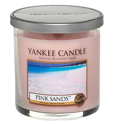 Yankee Candle Small Pillar Candle in Pink Sands Review