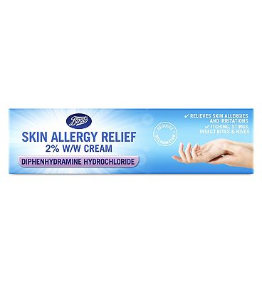 Boots Skin Allergy Relief 2% w/w Cream - Diphenhydramine Hydrochloride - 25g