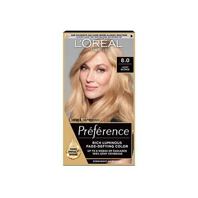 LOral Paris Preference Permanent Hair Dye, Luminous Colour, Light Blonde 8