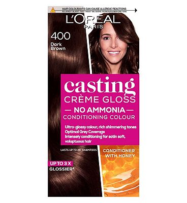 L’Oreal Paris Casting Creme Gloss Semi-Permanent Hair Dye, Brown Hair Dye 400 Dark Brown