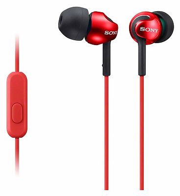 Sony EX110 Premium Headphones- Red