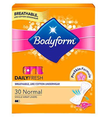 Bodyform CurveFit Normal Absorption Single Wrapped Liner 30ct Bodyform CurveFit Normal Absorption Single Wrapped Liner 30ct