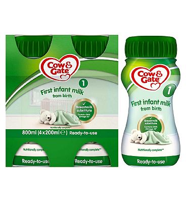 Cow & Gate 1 First Milk Ready to Feed Multipack 4x200ml Review