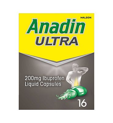 Anadin Ultra 200mg Ibuprofen - 16 Liquid Capsules