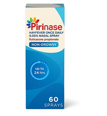 Pirinase Hayfever Relief Nasal Spray for Adults, non-drowsy hayfever medicine - 60 sprays