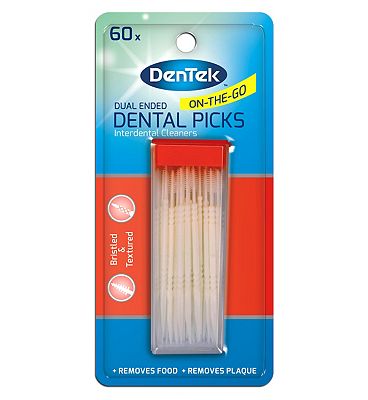 DenTek Dual Ended Dental Tooth Picks for Interdental Cleaning - 60 Pack