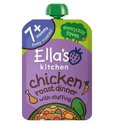 Ella’s Kitchen Organic Chicken Roast Dinner Baby Food Pouch 7+ Months 130g