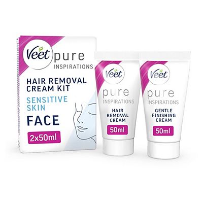 Veet Pure Hair Removal Kit Face Sensitive Skin - 2 x 50ml