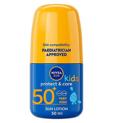 NIVEA SUN Kids Protect & Care Sun Cream Roll-On SPF50+ 50ml Travel Size