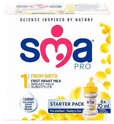 SMA PRO First Infant Milk From Birth 6x70ml Starter Pack Review