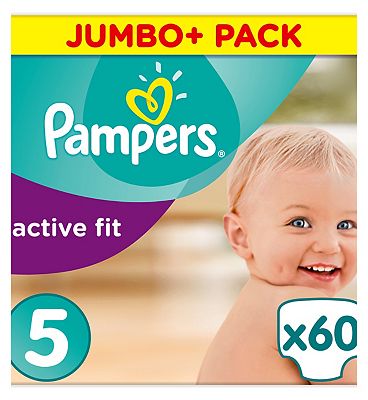 Pampers Active Fit Size 5, 60 Nappies, 11-23kg,With Absorbing Channels Review