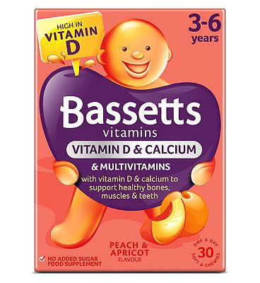 Bassetts 3-6 Yrs Multivitamins Peach & Apricot + Calcuim 30's Review