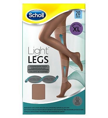 Scholl Light Legs Compression Tights 20 Den Nude Extra Large Review