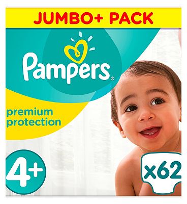 Pampers Premium Protection Size 4+, 9kg-18kg, 62 Nappies Review