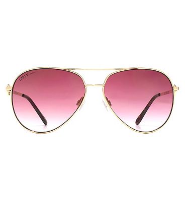 Lipsy Double Bar Light Gold Metal Sunglasses Review