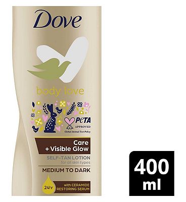 Dove Visible Glow Self-Tan Lotion Medium to Dark 400ml