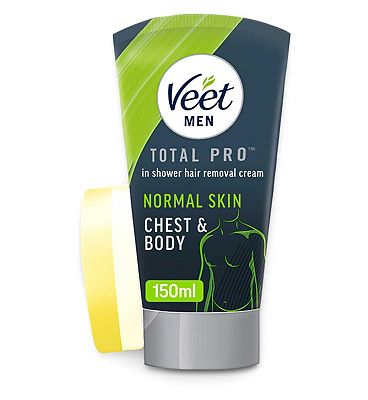 Veet Men Total Pro In Shower Hair Removal Cream Body Normal - 150ml