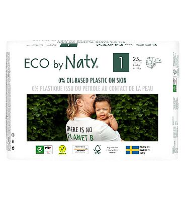 Naty Newborn, 25 Eco Nappies, 2-5kg