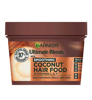 Garnier Ultimate Blends Hair Food Coconut Oil 3-in-1 Hair Mask Treatment for Frizz-prone Hair 400ml