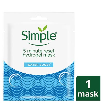 Simple Water Boost Sheet Mask 5 Minute Reset Hydrogel 1 pc