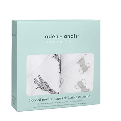 aden + anais essentials Hooded Towel 2-pack Safari Babes