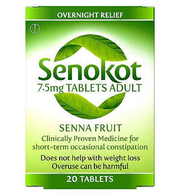 Senokot 7.5mg Tablets Adult Senna Laxative for Constipation - 20 pack