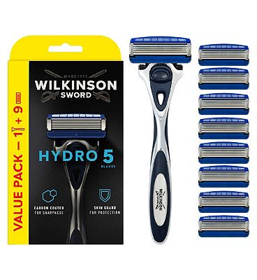Wilkinson Sword Hydro 5 Skin Protection Men’s Razor with x 9 Blades