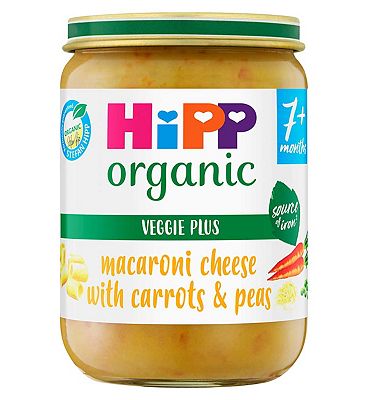 HIPP ORGANIC Baby Food Jar Macaroni Cheese with Carrots & Peas 190g