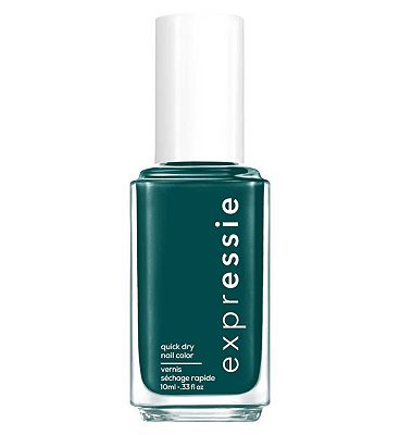 Essie expressie 420 Streetwear N`Tear, Dark Green Colour, Quick Dry Nail Polish 10ml