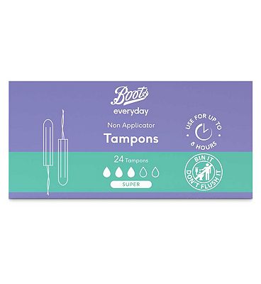 Boots Everyday Non Applicator Tampons Super x24