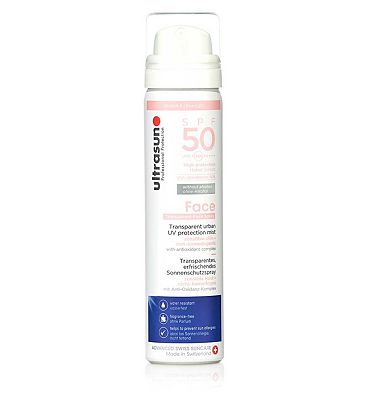 Ultrasun Face Sun Protection 50spf UV Face & Scalp Mist 75ml