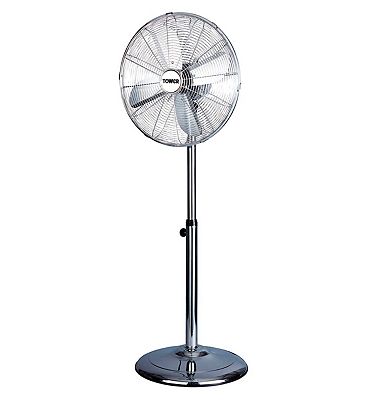 Tower 16"Pedestal Cooling Fan in Chrome and 3 Speeds