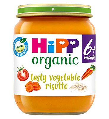 HiPP Organic Tasty Vegetable Risotto Baby Food Jar 6+ Months 125g