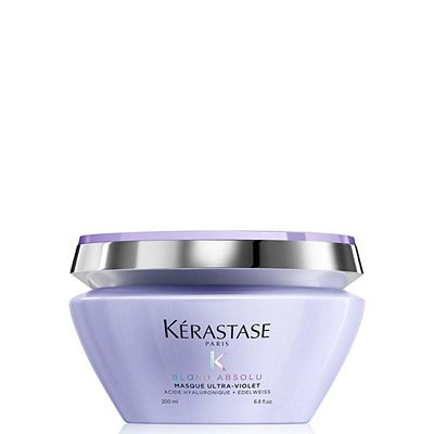 Krastase Blond Absolu, Anti-Brass Purple Hair Mask, For Lightened & Highlighted Cool Blonde Hair, Masque Ultra Violet, 200ml