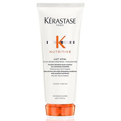 Krastase Nutritive Ultra-Light Conditioner for Dry Hair With Niacinamide, Leave-In Conditioning Treatment, Lait Vital, 200ml