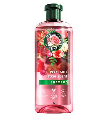 Herbal Essences Rose Scent Petal Soft Shampoo 350ml to Nourish Dry Hair, Silicone Free