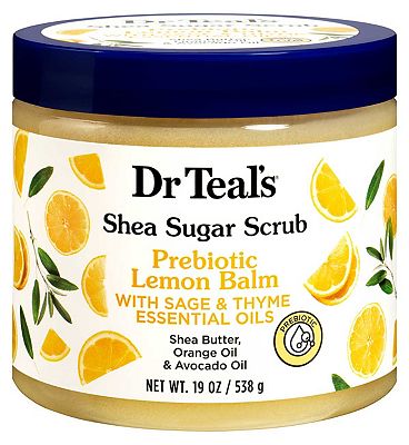 Dr Teals Prebiotic Lemon Balm & Sage Body Scrub 538g