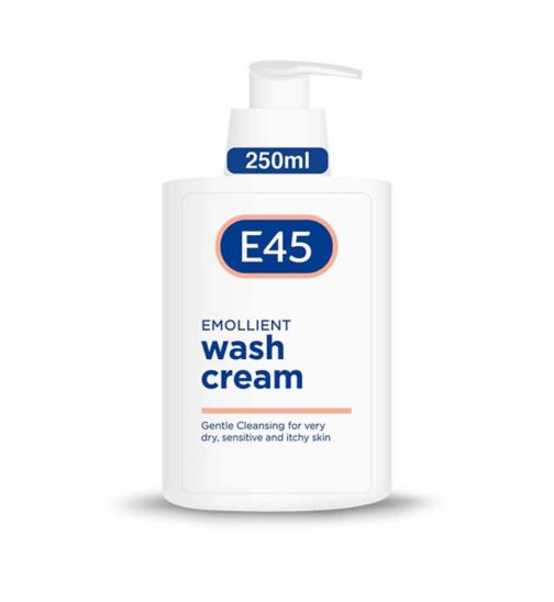 E45 Dermatological Emollient Wash Cream to Cleanse and Relieve Dry, Itchy Skin-  250ml