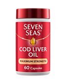 Seven Seas Cod Liver Oil Max Strength Omega-3 Fish Oil & Vitamin D 60 Capsules
