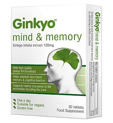 Ginkyo Mind & Memory Ginkgo Biloba 120mg One a Day 30 Tablets