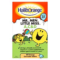 Haliborange Vitamins A,C  D Orange Flavour - 60 Chewable Tablets