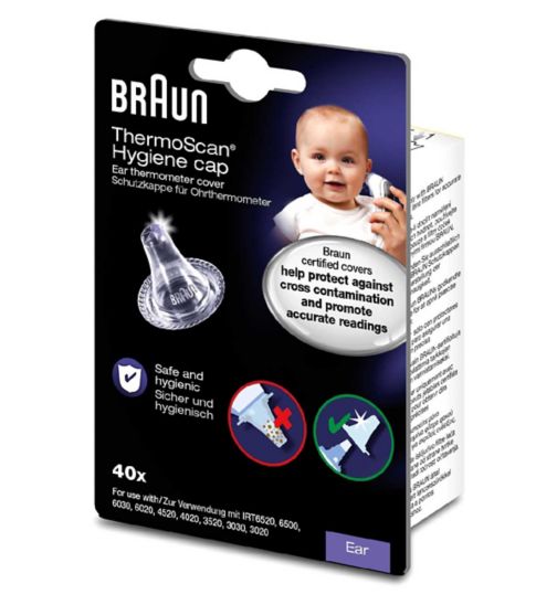 Braun ThermoScan Hygiene Caps for Ear Thermometers – Pack of 40, LF40