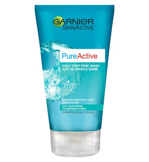 Garnier Pure Active Anti-Blackhead Deep Pore Face Wash Oily Skin 150ml